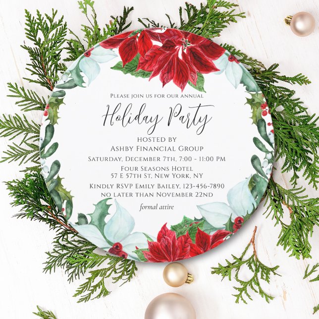 Invitación Fiesta de Navidades corporativos modernos de vacac (Subido por el creador)