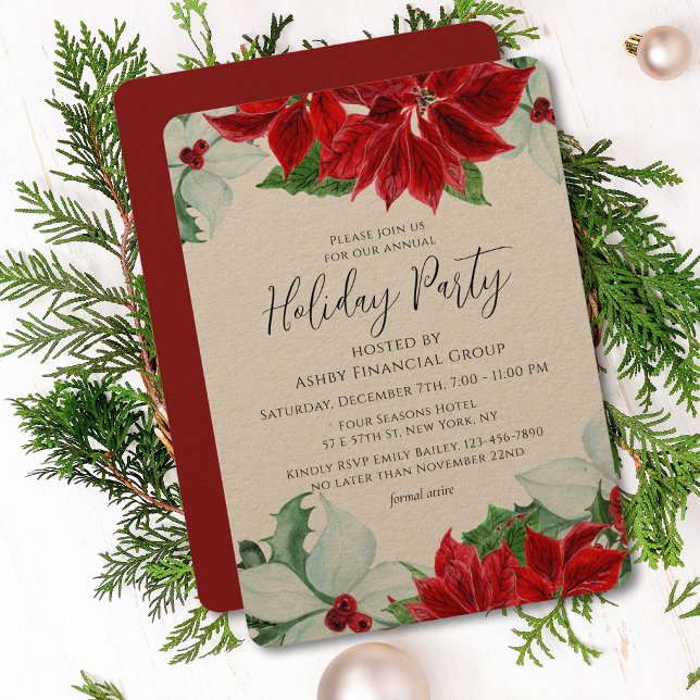 Invitación Fiesta de Navidades corporativos modernos de vacac (Subido por el creador)