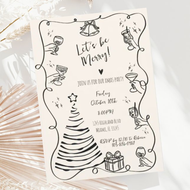 Invitación Fiesta de Navidades de acequias de mano rápida (Subido por el creador)
