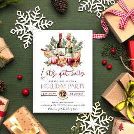 Invitación Fiesta de Navidades de acuarela