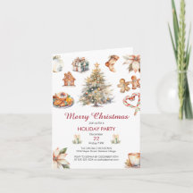 Fiesta de Navidades de acuarela festiva