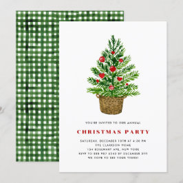 Invitación Fiesta de Navidades de árbol de navidad de color a
