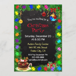 Invitación Fiesta de Navidades de autismo