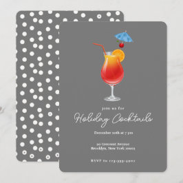 Invitación Fiesta de Navidades de bebidas alcohólicas de vaca