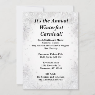 Invitación Fiesta de Navidades de belleza de invierno