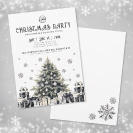 Invitación Fiesta de Navidades de Black White Elegant Company