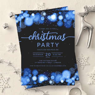 Invitación Fiesta de Navidades de Blue Winter Wonderland Comp