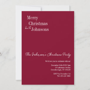 Invitación Fiesta de Navidades de Borgoña