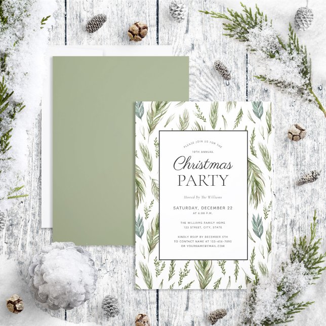 Invitación Fiesta de Navidades de Botánicos de Bosques Rústic (Subido por el creador)