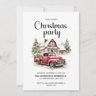 Invitación Fiesta de Navidades de cabinas rusticas de camione