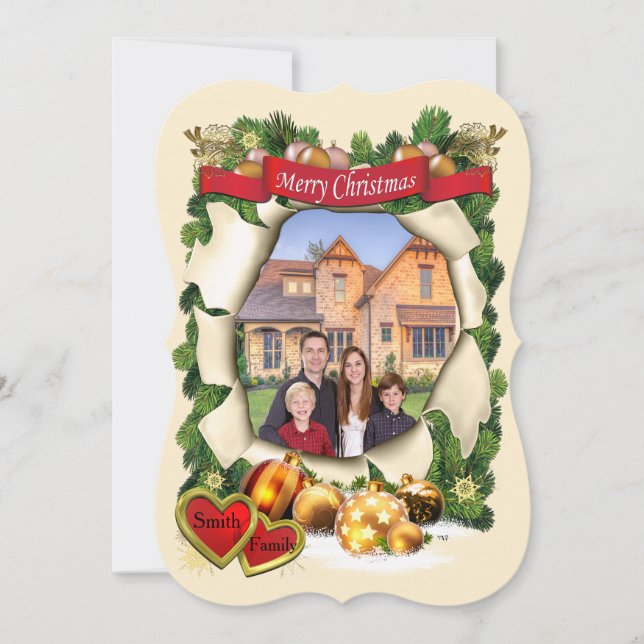 Invitación Fiesta de Navidades de calentamiento de la casa (Anverso)