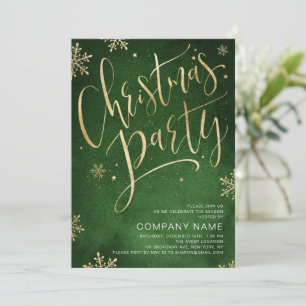 Invitación Fiesta de Navidades de caligrafía escrita a mano e