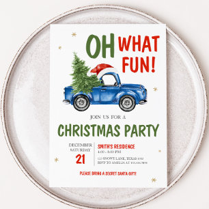 Invitación Fiesta De Navidades De Camiones Divertidos