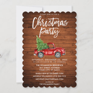 Invitación Fiesta de Navidades de Camiones Vintage con guión