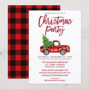 Invitación Fiesta de Navidades de camionetas con guión de pin