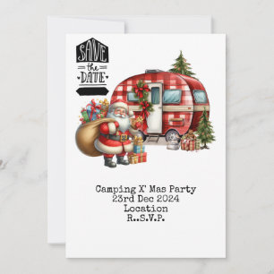 Invitación Fiesta de Navidades de camping