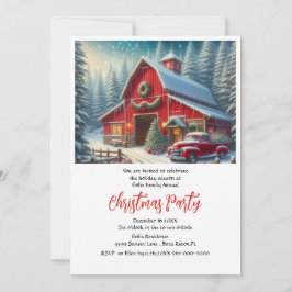 Invitación Fiesta de Navidades de casas de campo y camiones r