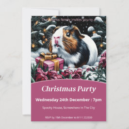 Invitación Fiesta de Navidades de cerdo de Guinea