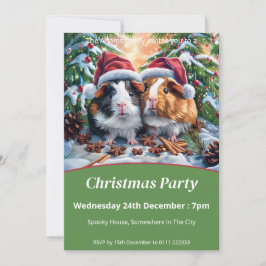 Invitación Fiesta de Navidades de cerdos de Santa Guinea