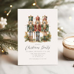 Invitación Fiesta de Navidades de chaquetas anticuadas<br><div class="desc">Invite a todos sus amigos y familiares a su fiesta Navidad con esta invitación vintage de nutcracker!</div>