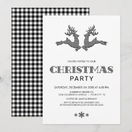 Invitación Fiesta de Navidades de ciervos de búfalo blanco ne