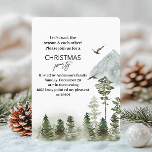 Invitación Fiesta de Navidades de ciervos de la selva acuátic