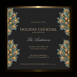 Invitación Fiesta de Navidades de cócteles festivos de vacaci