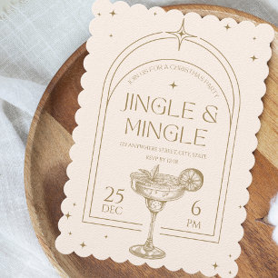 Invitación Fiesta de Navidades de cócteles Jingle y Mingle Vi