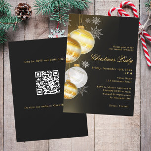 Invitación Fiesta de Navidades de código QR de la compañía Bl