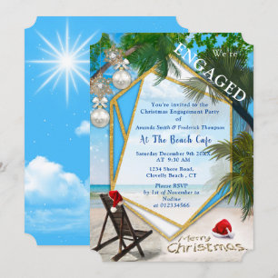 Invitación Fiesta de Navidades de compromiso de vacaciones