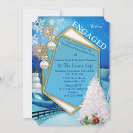 Invitación Fiesta de Navidades de compromiso de vacaciones