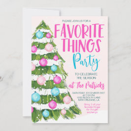 Invitación Fiesta de Navidades de cosas favoritas