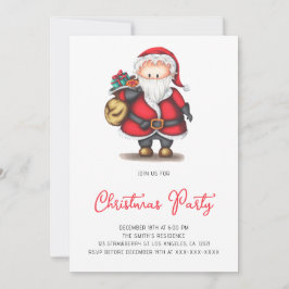 Invitación Fiesta de Navidades de Cute Santa Claus