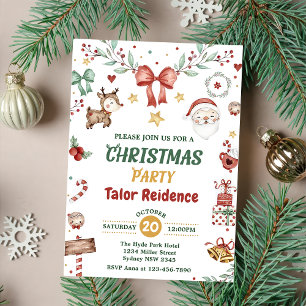 Invitación Fiesta de Navidades de Cute Santa Claus