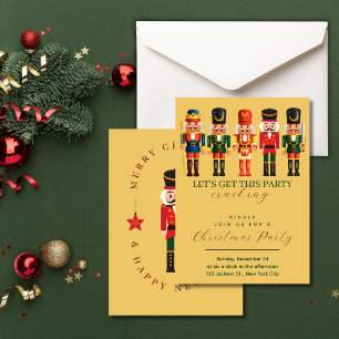 Invitación Fiesta de Navidades de desnucráteres divertidos y