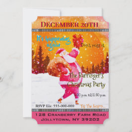 Invitación Fiesta de Navidades de festividades de Santa Claus