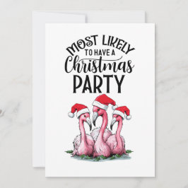 Invitación Fiesta de Navidades de Flamingo