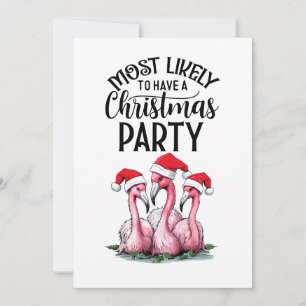 Invitación Fiesta de Navidades de Flamingo