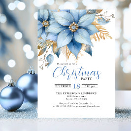 Invitación Fiesta de NAVIDADES de flores de la marca Icy Blue