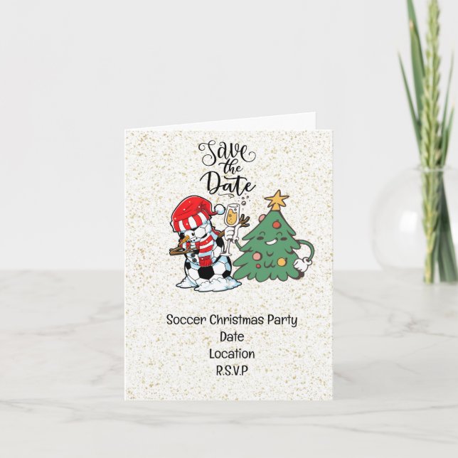 Invitación Fiesta de Navidades de fútbol salva la fecha (Anverso)