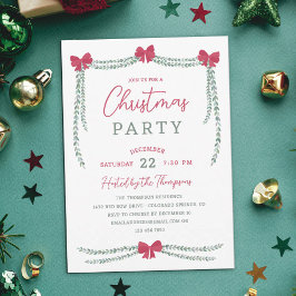 Invitación Fiesta de Navidades de Garlands Adoradas por Red B