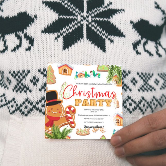 Invitación Fiesta de Navidades de Gingerbread (Subido por el creador)