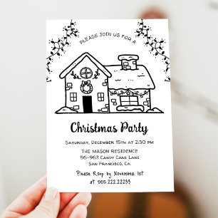 Invitación Fiesta de Navidades de Gingerbread Simple