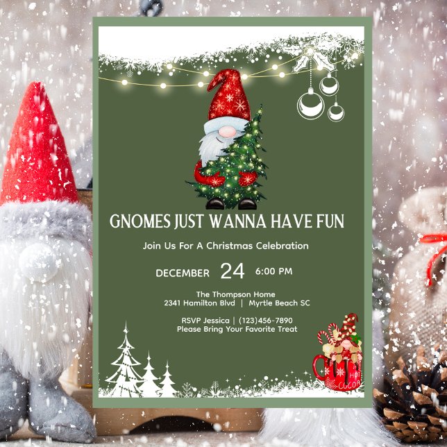 Invitación Fiesta de Navidades de Gnome (Subido por el creador)
