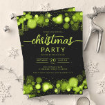 Invitación Fiesta de Navidades de Green Winter Wonderland Com<br><div class="desc">Elegante Empresa formal y Fiesta de Navidades corporativos / Cocktail / Dinner Invitation con copos de nieve verde y luces de Navidades. Impresione a sus amigos y compañeros de trabajo con este sofisticado y elegante diseño de invitación.</div>