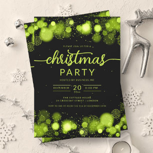 Invitación Fiesta de Navidades de Green Winter Wonderland Com