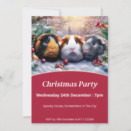 Invitación Fiesta de Navidades de Guinea Pigs Winter Wonderla