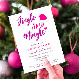 Invitación Fiesta de Navidades de guion jingle y mixgle pink
