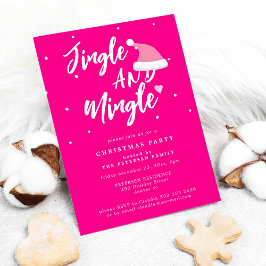 Invitación Fiesta de Navidades de guion jingle y mixgle pink