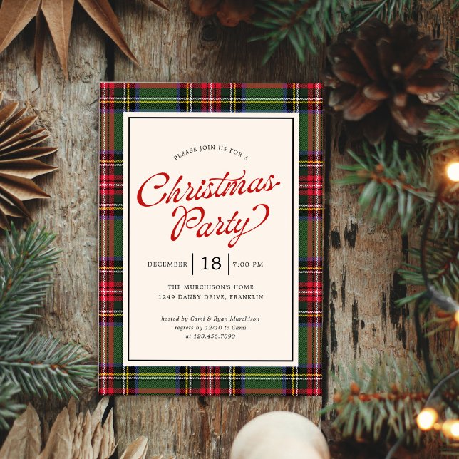 Invitación Fiesta de Navidades de guiones retro de plástico d (Subido por el creador)